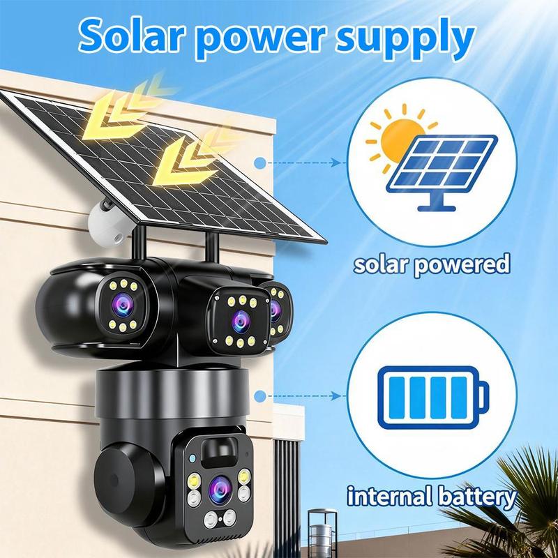 ⏳Zeitlich begrenztes Angebot⏰ 6K 9MP WLAN-Überwachungskamera für den Außenbereich | 10-facher Zoom, 3 Objektive, 360°-PTZ-Funktion | IP66 wasserdicht, Farbnachtsicht, Zwei-Wege-Audio, Bewegungserkennung