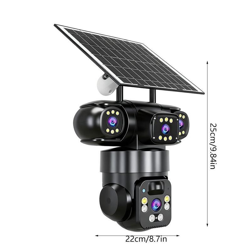 ⏳Zeitlich begrenztes Angebot⏰ 6K 9MP WLAN-Überwachungskamera für den Außenbereich | 10-facher Zoom, 3 Objektive, 360°-PTZ-Funktion | IP66 wasserdicht, Farbnachtsicht, Zwei-Wege-Audio, Bewegungserkennung