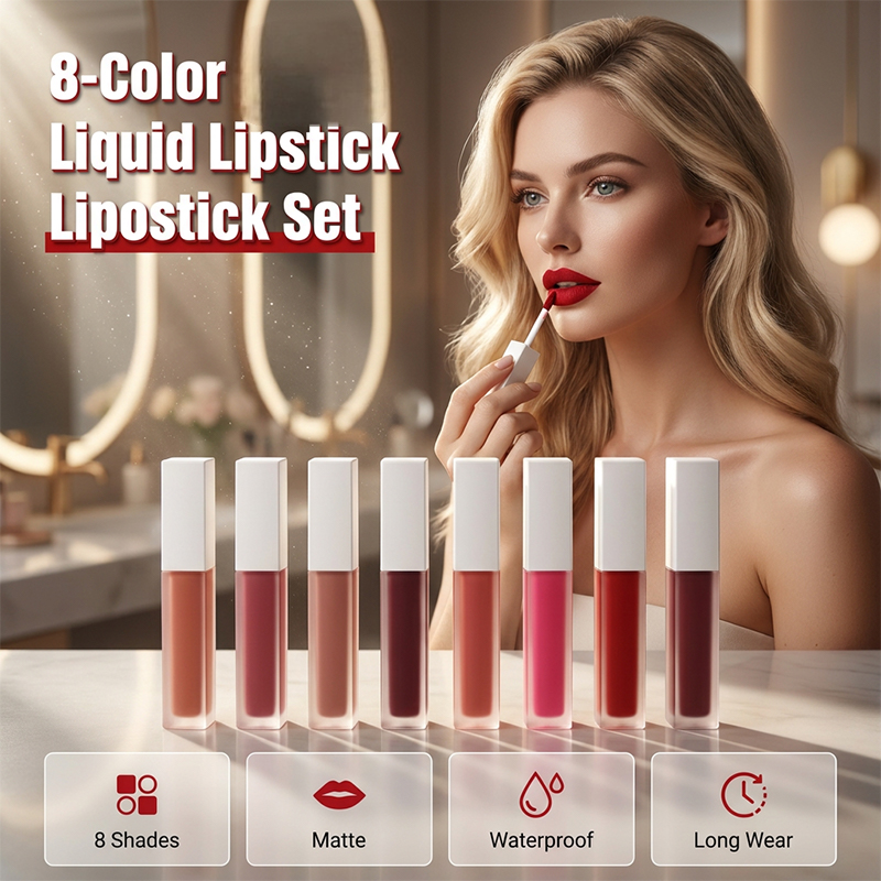 Wasserfester und langanhaltender flüssiger Lippenstift