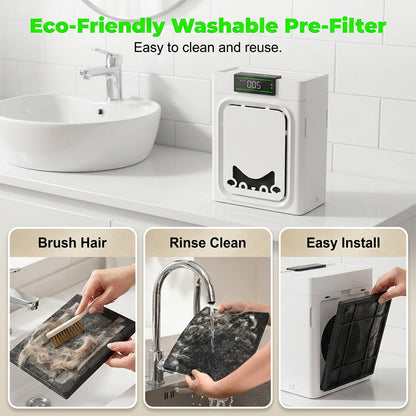 Luftreiniger für Haustiere mit waschbarem Filter