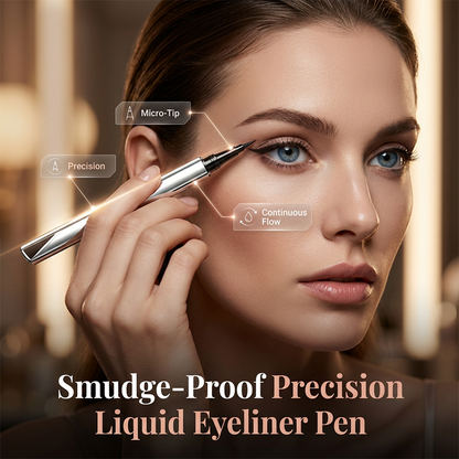 🔥🎁 1+1 GRATIS!!🥳 💞24 Stunden wischfester Präzisions-Flüssig-Eyeliner-Stift✨