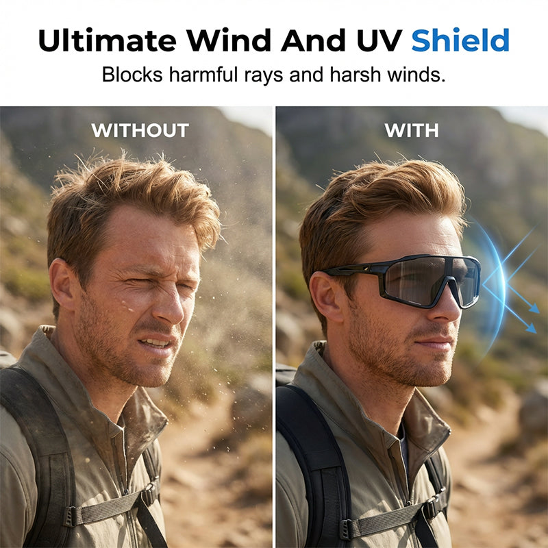 📢📢50 % RABATT!! ⏰Photochrome Radsport-Sonnenbrille mit UV400-Schutz