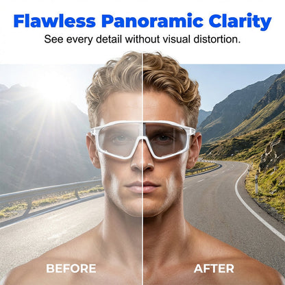 📢📢50 % RABATT!! ⏰Photochrome Radsport-Sonnenbrille mit UV400-Schutz