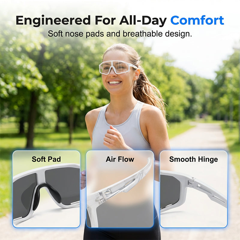 📢📢50 % RABATT!! ⏰Photochrome Radsport-Sonnenbrille mit UV400-Schutz
