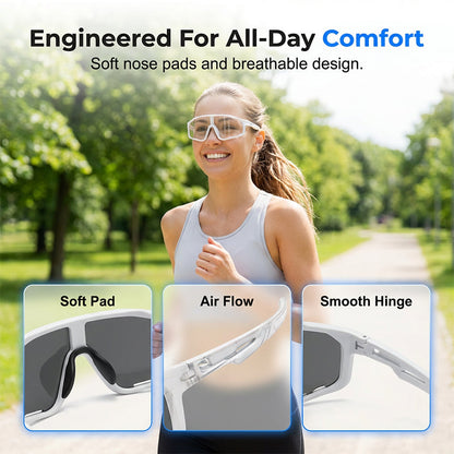 📢📢50 % RABATT!! ⏰Photochrome Radsport-Sonnenbrille mit UV400-Schutz
