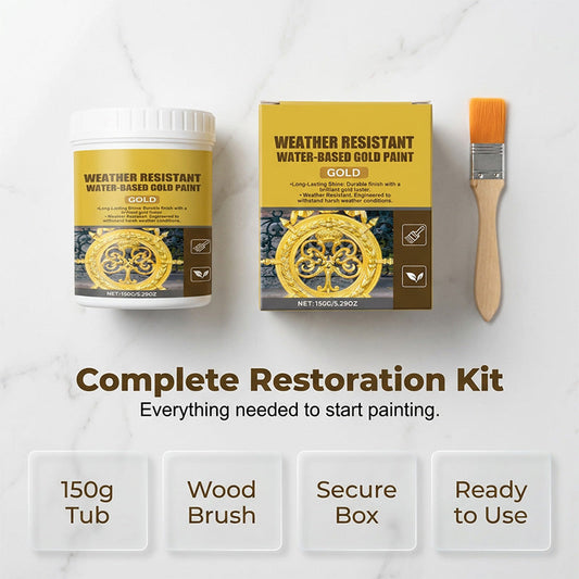 🥳HEISSER SALE 2026🥳💞50.000+ VERKAUFT!👵❤️ 50 % RABATT!  Wetterbeständige, wasserbasierte Goldfarbe