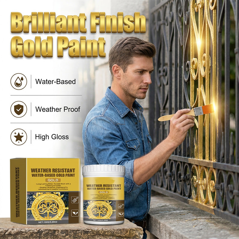 🥳HEISSER SALE 2026🥳💞50.000+ VERKAUFT!👵❤️ 50 % RABATT!  Wetterbeständige, wasserbasierte Goldfarbe