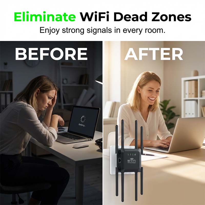 WLAN-Repeater mit großer Reichweite für die Abdeckung im ganzen Haus