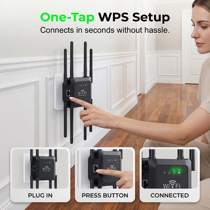 WLAN-Repeater mit großer Reichweite für die Abdeckung im ganzen Haus