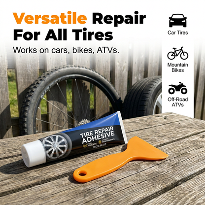 🔧  Komplettes Reifenreparaturset mit Kleber – Für Auto, Motorrad, Fahrrad & ATV – Schnelle & zuverlässige Pannenhilfe ⚡🚗