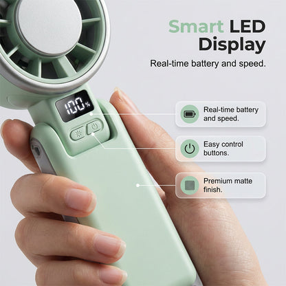 🥳HEISSER SALE 2026🥳💞50.000+ VERKAUFT!👵❤️ 50 % RABATT!  Faltbarer Turbo-Handventilator mit LED-Anzeige