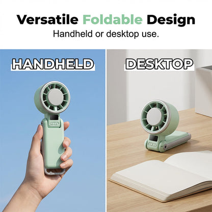 🥳HEISSER SALE 2026🥳💞50.000+ VERKAUFT!👵❤️ 50 % RABATT!  Faltbarer Turbo-Handventilator mit LED-Anzeige