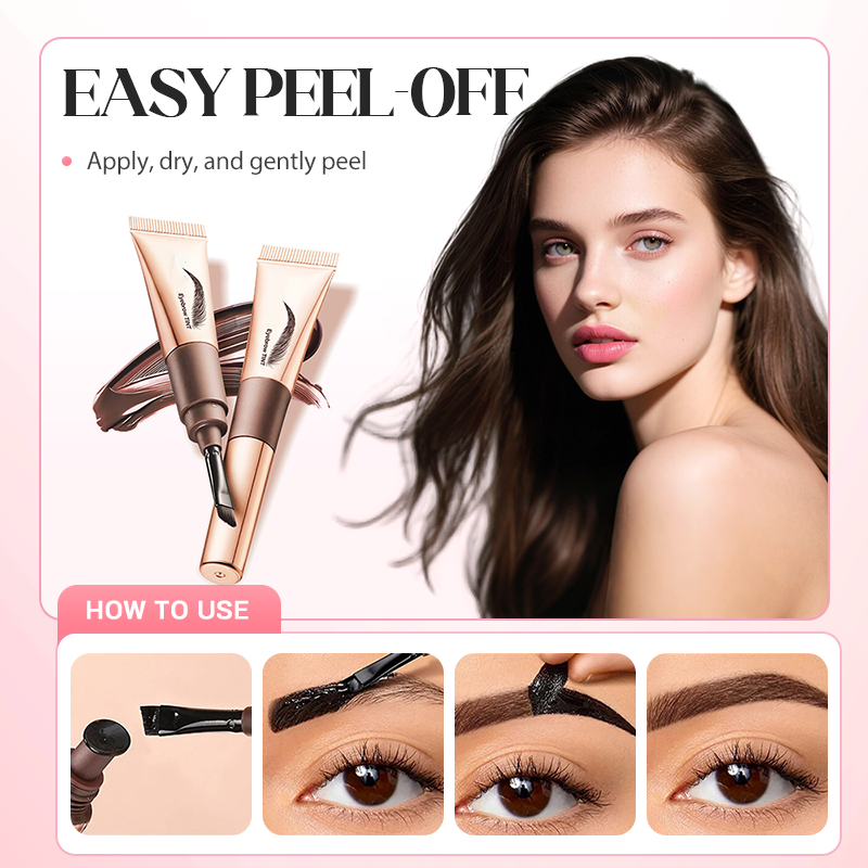 💖LETZTER TAG: 2 zum Preis von 1!💕BrowLuxe™ 4-Farben-Abreiß-Augenbrauenfarbe 🌈 – wasserfest 💧, langanhaltend (bis zu 3 Monate!) ⏳ | Natürliche Definition & müheloser „Wild Brow“-Look ✨