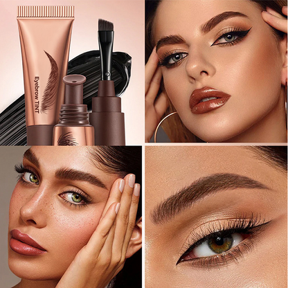 💖LETZTER TAG: 2 zum Preis von 1!💕BrowLuxe™ 4-Farben-Abreiß-Augenbrauenfarbe 🌈 – wasserfest 💧, langanhaltend (bis zu 3 Monate!) ⏳ | Natürliche Definition & müheloser „Wild Brow“-Look ✨