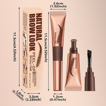 💖LETZTER TAG: 2 zum Preis von 1!💕BrowLuxe™ 4-Farben-Abreiß-Augenbrauenfarbe 🌈 – wasserfest 💧, langanhaltend (bis zu 3 Monate!) ⏳ | Natürliche Definition & müheloser „Wild Brow“-Look ✨