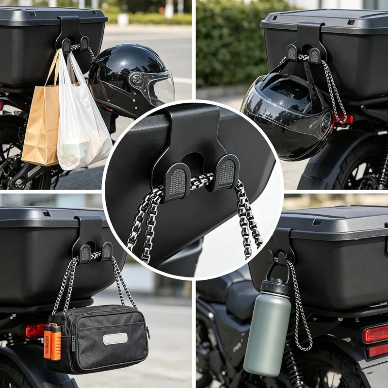 Universeller Motorradhaken zum einfachen Aufhängen von Gegenständen.