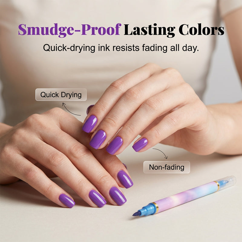 🥳2026-Bestseller🥳💞Über 50.000-mal verkauft! 💅🎨10-teiliges Set mit Nail-Art-Markern (Doppelspitze) – feine & breite Spitzen für kinderleichte DIY-Designs. Schnelltrocknend, keine UV-Lampe erforderlich! Salon-Ergebnisse für zu Hause! 🛡️✨