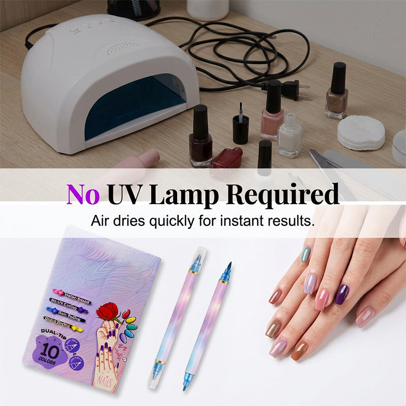 🥳2026-Bestseller🥳💞Über 50.000-mal verkauft! 💅🎨10-teiliges Set mit Nail-Art-Markern (Doppelspitze) – feine & breite Spitzen für kinderleichte DIY-Designs. Schnelltrocknend, keine UV-Lampe erforderlich! Salon-Ergebnisse für zu Hause! 🛡️✨