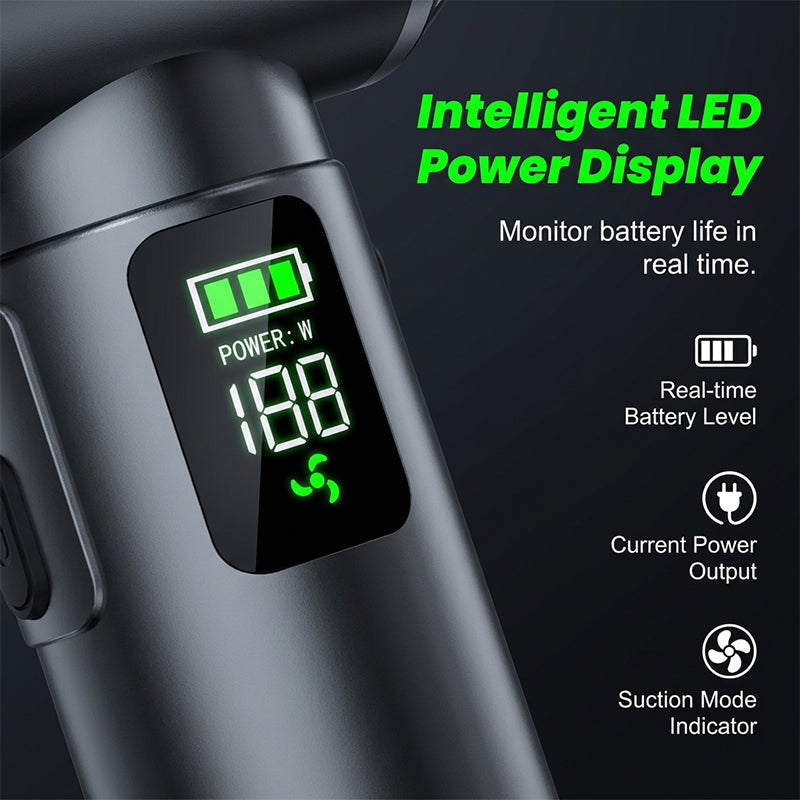 🧹 50% RABATT! 🔋 Tragbarer Handstaubsauger mit bürstenlosem Motor & Digital-Display – Starke Saugleistung, leicht & vielseitig – ideal für Auto, Couch, Tastatur oder Tierhaare – kabellos & leise im Betrieb 🚗