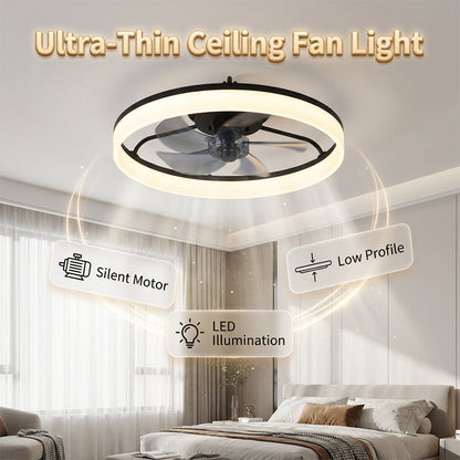 💨💡Moderner leiser Deckenventilator mit LED-Beleuchtung – 3 Geschwindigkeiten, Fernbedienung & energieeffizient – Perfekt für Schlaf- & Wohnzimmer ✨