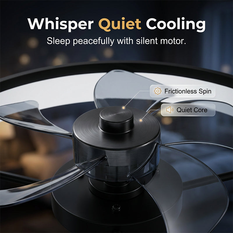 💨💡Moderner leiser Deckenventilator mit LED-Beleuchtung – 3 Geschwindigkeiten, Fernbedienung & energieeffizient – Perfekt für Schlaf- & Wohnzimmer ✨