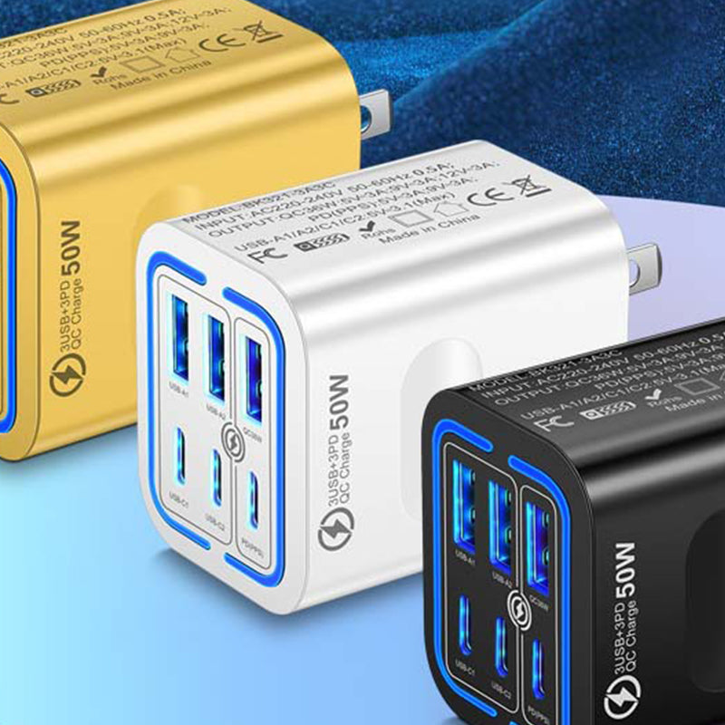 🥳HEISSER SALE 2026🥳💞50.000+ VERKAUFT!👵❤️ 50 % RABATT!  50W USB-C-Wandladegerät mit 6 Anschlüssen