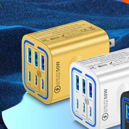 🥳HEISSER SALE 2026🥳💞50.000+ VERKAUFT!👵❤️ 50 % RABATT!  50W USB-C-Wandladegerät mit 6 Anschlüssen