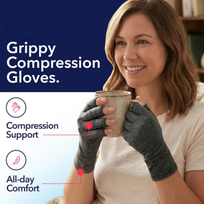🧤 JETZT 50 % RABATT! 👐 Arthritis-Kompressionshandschuhe mit rutschfesten Noppen – Lindert Handschmerzen, reduziert Schwellungen und verbessert die Durchblutung – atmungsaktives Material, Silikon-Grip und perfekt für den Alltag oder zum Tippen 💻