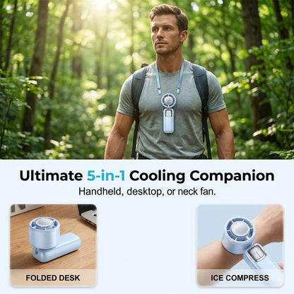 Neues 5-in-1-Kühlgerät 2026 – Handventilator mit Halbleiter-Kühlfunktion – Kühlplatte, 199 Windgeschwindigkeitsstufen, 5-in-1-Funktion und 72 Stunden Akkulaufzeit ❄️🌀