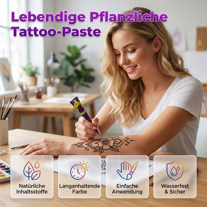 Pflanzenbasierte temporäre Tätowierpaste