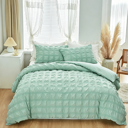 🛋️✨ LIMITIERTES SOMMER-ANGEBOT! 3-teiliges Falten-Bettwäsche-Set – Strukturiert, bügelfrei & atmungsaktiv ❄️🍃