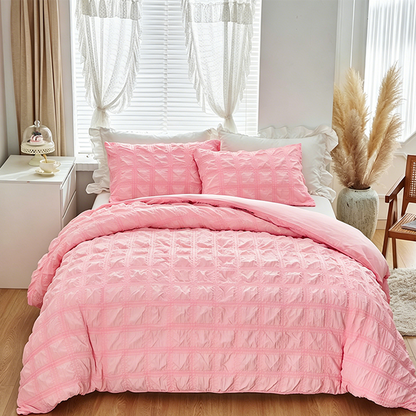 🛋️✨ LIMITIERTES SOMMER-ANGEBOT! 3-teiliges Falten-Bettwäsche-Set – Strukturiert, bügelfrei & atmungsaktiv ❄️🍃