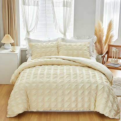 🛋️✨ LIMITIERTES SOMMER-ANGEBOT! 3-teiliges Falten-Bettwäsche-Set – Strukturiert, bügelfrei & atmungsaktiv ❄️🍃