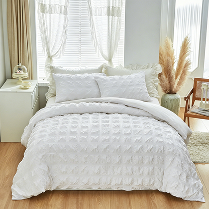🛋️✨ LIMITIERTES SOMMER-ANGEBOT! 3-teiliges Falten-Bettwäsche-Set – Strukturiert, bügelfrei & atmungsaktiv ❄️🍃