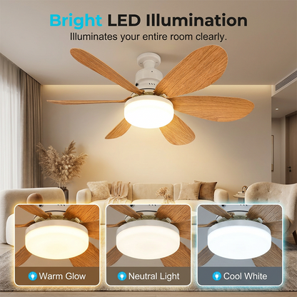 ⏳Zeitlich begrenztes Sonderangebot⏰ 2-in-1 Smart-Deckenventilator mit Beleuchtung