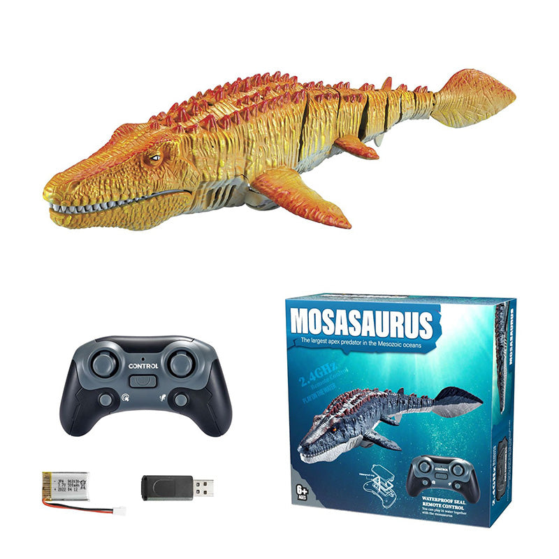 🥳HEISSER SALE 2026🥳💞50.000+ VERKAUFT!👵  2,4-GHz-RC-Mosasaurus-Schwimmspielzeug mit Sprühfunktion