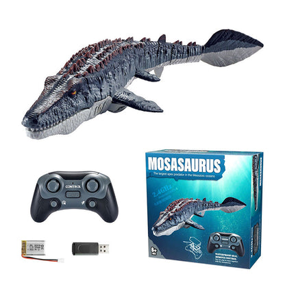 🥳HEISSER SALE 2026🥳💞50.000+ VERKAUFT!👵  2,4-GHz-RC-Mosasaurus-Schwimmspielzeug mit Sprühfunktion