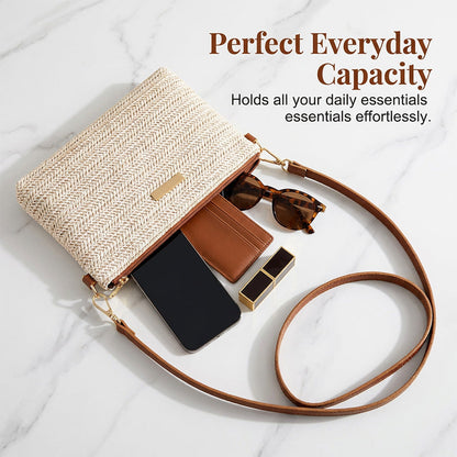 👜 Moderne Stroh- & Basttasche 2026 – schlichte Handtasche als Shopper & Clutch, ideal für Sommer, Strand & Urlaub ☀️