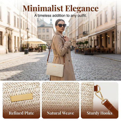 👜 Moderne Stroh- & Basttasche 2026 – schlichte Handtasche als Shopper & Clutch, ideal für Sommer, Strand & Urlaub ☀️