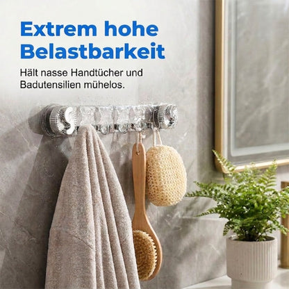 🧲 BUY 3 GET 1 FREE! Minimalist Suction Cup Hook Rail – No drilling, rust-proof & strong hold🚪