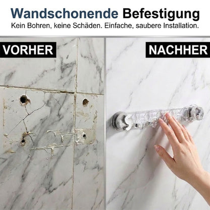 🧲 BUY 3 GET 1 FREE! Minimalist Suction Cup Hook Rail – No drilling, rust-proof & strong hold🚪