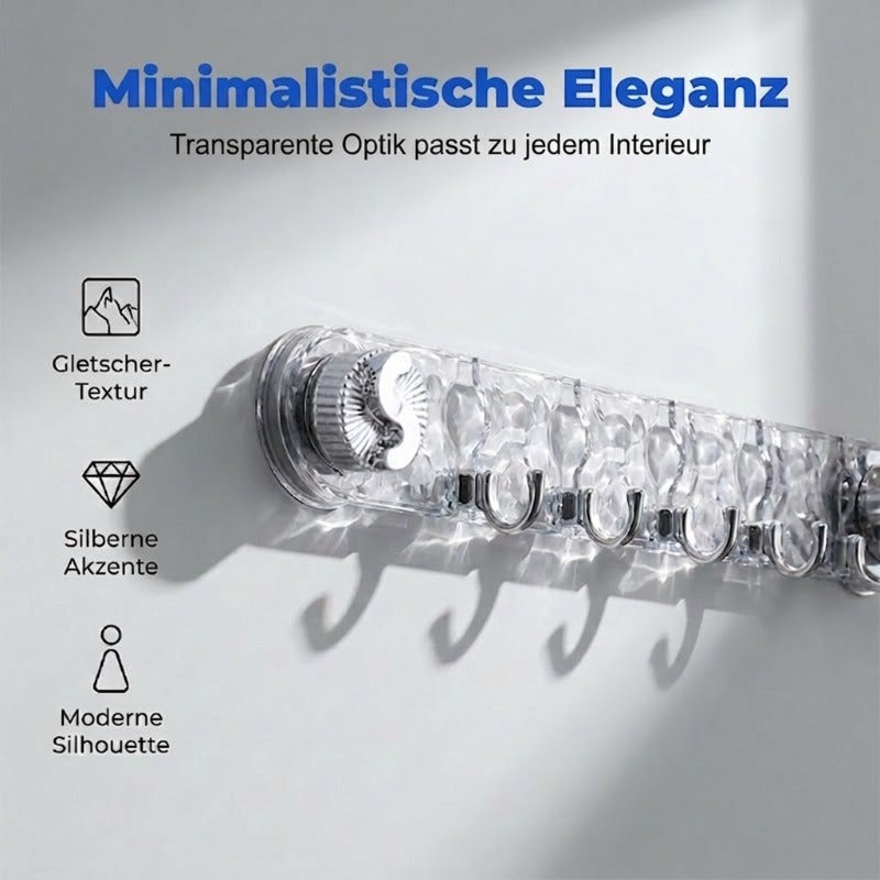 🧲 BUY 3 GET 1 FREE! Minimalist Suction Cup Hook Rail – No drilling, rust-proof & strong hold🚪