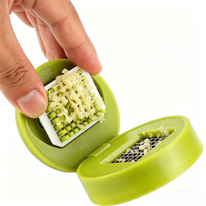 ❄️Sommerfrische 50 % Rabatt!✨Mini-Knoblauchpresse mit Auffangbehälter – Kompakte manuelle Knoblauchpresse für Knoblauch, Ingwer, Schalotten & Chili