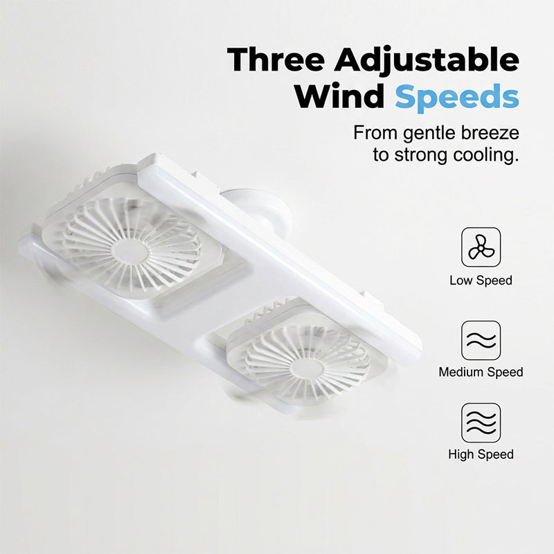 🔥JETZT 50 % RABATT!🔥 Deckenventilator mit Doppelkopf und LED-Licht – modernes Design mit Fernbedienung für Wohnzimmer & Schlafzimmer