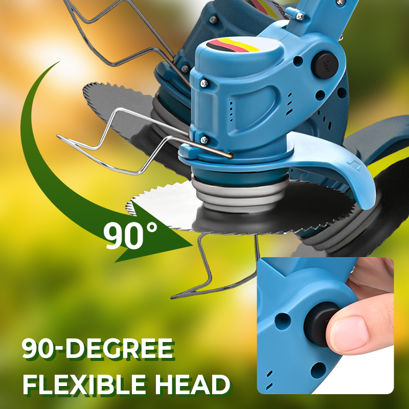 🌿✂️ Blitzangebot: 50 % Rabatt! Akku-Rasentrimmer-Set – 3 austauschbare Klingen, Kupfermotor, Teleskopstiel, 2 Farben, ideal für Rasen und Garten 🔧