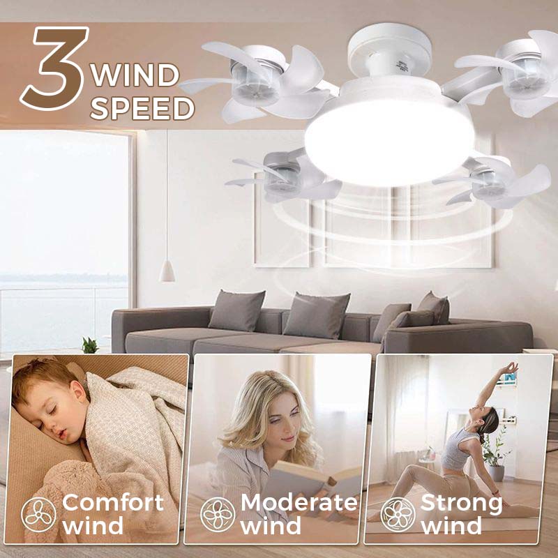 🌀JETZT 50 % RABATT! 💡 Deckenventilator mit E27-Fassung – Leiser 2-in-1-LED-Ventilator mit Fernbedienung – Kühlung und Beleuchtung in einem 🏠