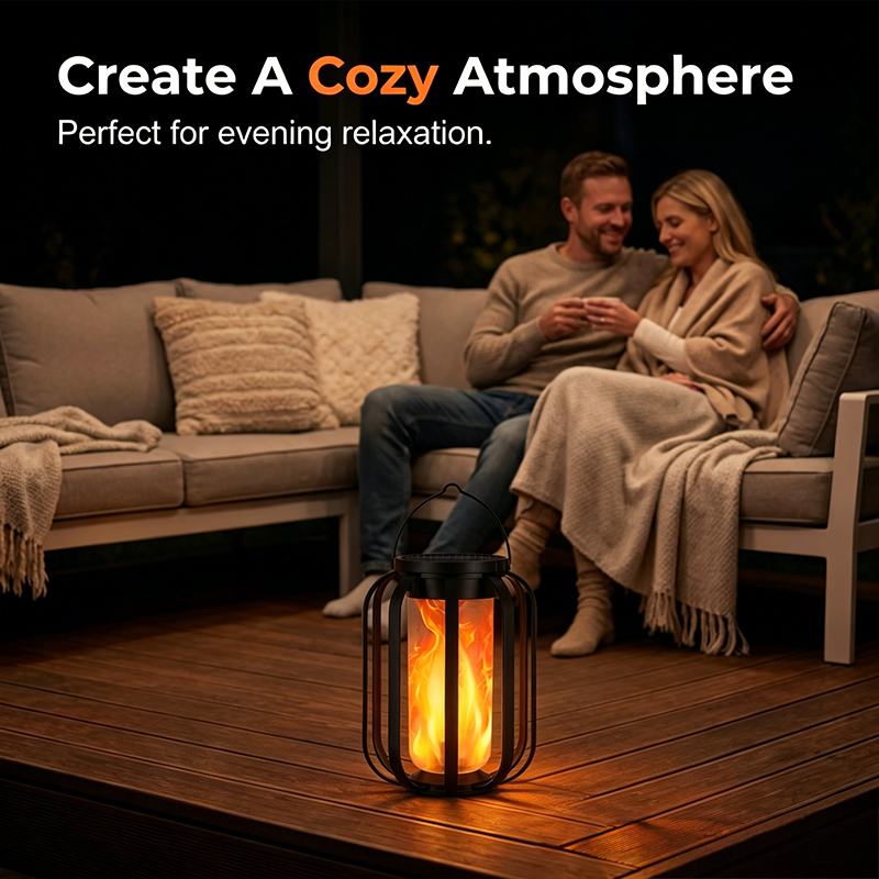 ☀️ Solar-Flackerflammen-Laterne – Wasserdicht & automatisch – Realistisches warmes Licht, perfekt für Terrassen, Gärten oder Wege – kein Kabel nötig 🌙
