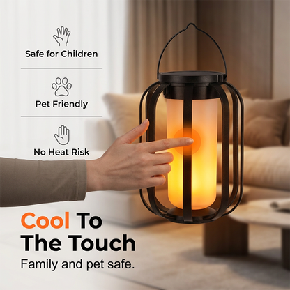 ☀️ Solar-Flackerflammen-Laterne – Wasserdicht & automatisch – Realistisches warmes Licht, perfekt für Terrassen, Gärten oder Wege – kein Kabel nötig 🌙