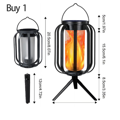 ☀️ Solar-Flackerflammen-Laterne – Wasserdicht & automatisch – Realistisches warmes Licht, perfekt für Terrassen, Gärten oder Wege – kein Kabel nötig 🌙