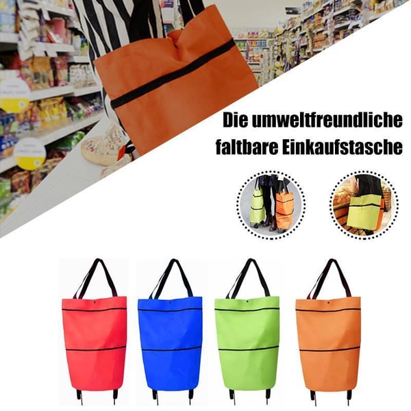 🌸LETZTER TAG ZUM SONDERPREIS!!🌸🛒 Faltbarer Einkaufswagen – Die rollende Einkaufstasche, die Ihren Rücken schont.